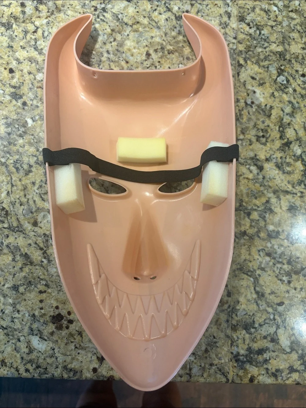 Pink Devil Smiling Face Mask